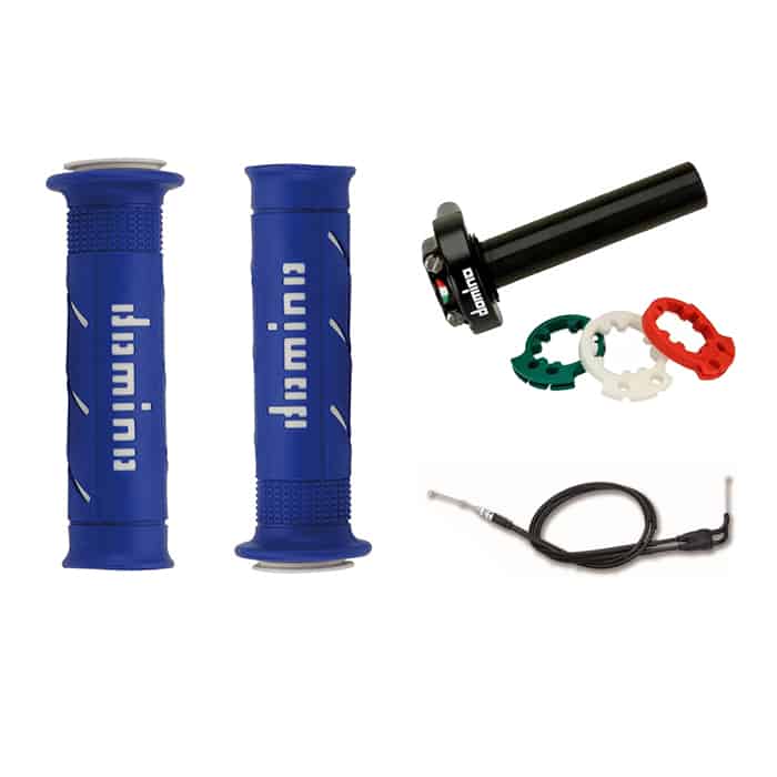 Domino XM2 Quick Action Throttle with Blue Grips