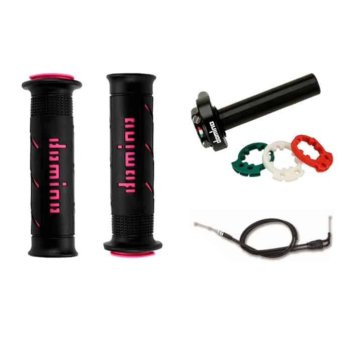 Domino XM2 Quick Action Throttle with Black/Pink Grips