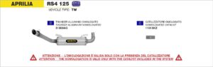 aprilia rs4 125 2011 2016 arrow exhaust