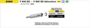 bmw f800gs 2017 2018 arrow exhaust