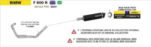 bmw f800r 2009 2010 2011 2012 2013 2014 2015 2016 arrow exhaust