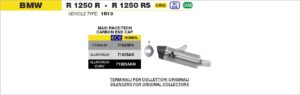 bmw r1250r r1250rs 2019 2020 arrow exhaust
