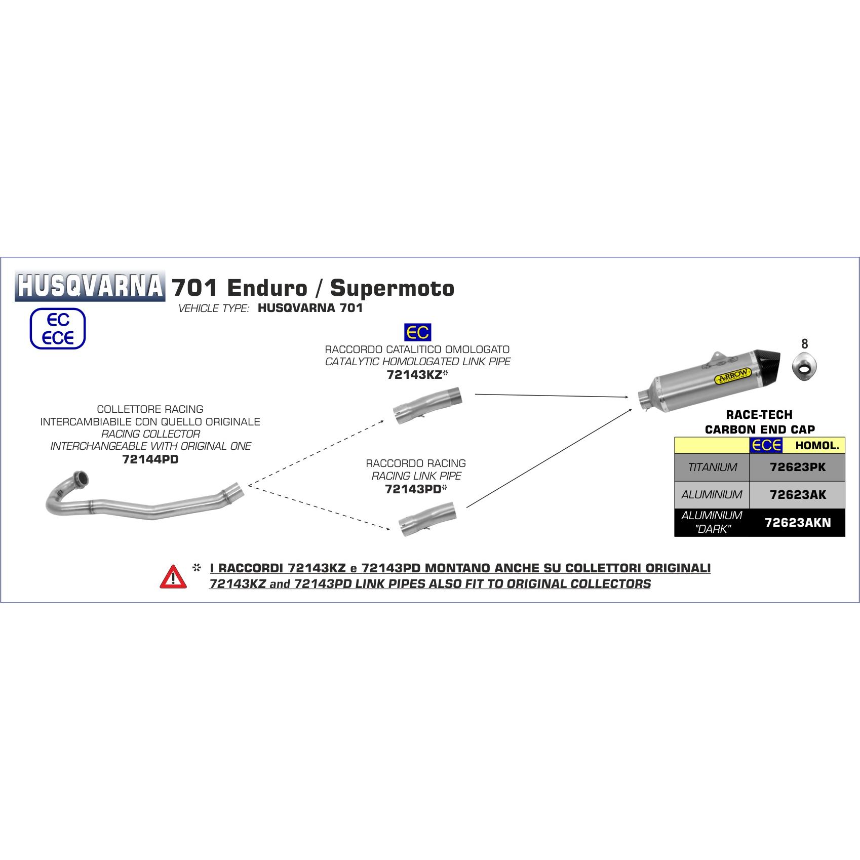 Husqvarna-701-Enduro-2017-2018-2019-2020-Arrow-Exhaust