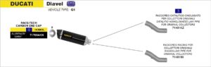 ducati diavel 1200 2011 2012 2013 2014 2015 2016 arrow exhaust