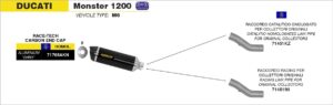 ducati monster 1200 2014 2015 arrow exhaust