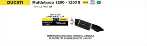 ducati multistrada 1200 2015 2016 2017 arrow exhaust