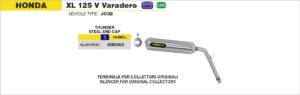 honda xl125v varadero 2001 2002 2003 2004 2005 2006 2007 2008 2009 2010 2011 2012 arrow exhaust