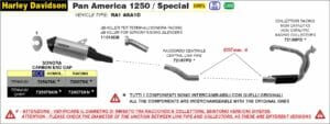 Harley Davidson Pan America 1250 / Special 2020 2021 2022 2023 2024 Arrow Exhaust