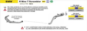 bmw r nine t scrambler 2021 2022 2023 2024 arrow exhaust