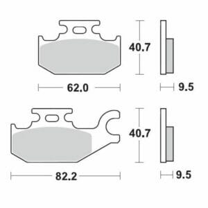Can Am (Brp) OUTLANDER 1000 EFI 4X4 2019-2022 Moto Master Brake Pad Racing 094211