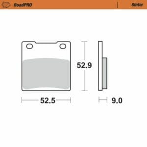 Kawasaki Z 250 1979-1984 Moto Master Brake Pad Sinter Rear 401902