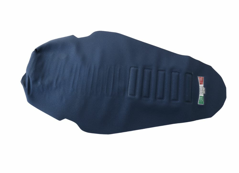 KTM SX SXF Seat Cover 2011-2015 - TROY LEE DESIGNS Light Blue/Orange W/ Logo #47