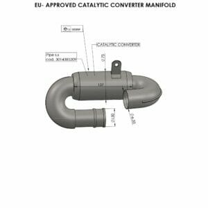 Triumph TRIDENT 660 ABS 2021-2024 Leo Vince Catalytic Converter 16055