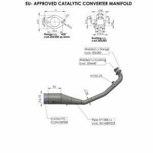 Honda PCX 125 ABS 2021-2022 Leo Vince Catalytic Converter 16056