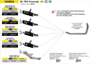 honda xl750 transalp 2023 2024 arrow exhaust