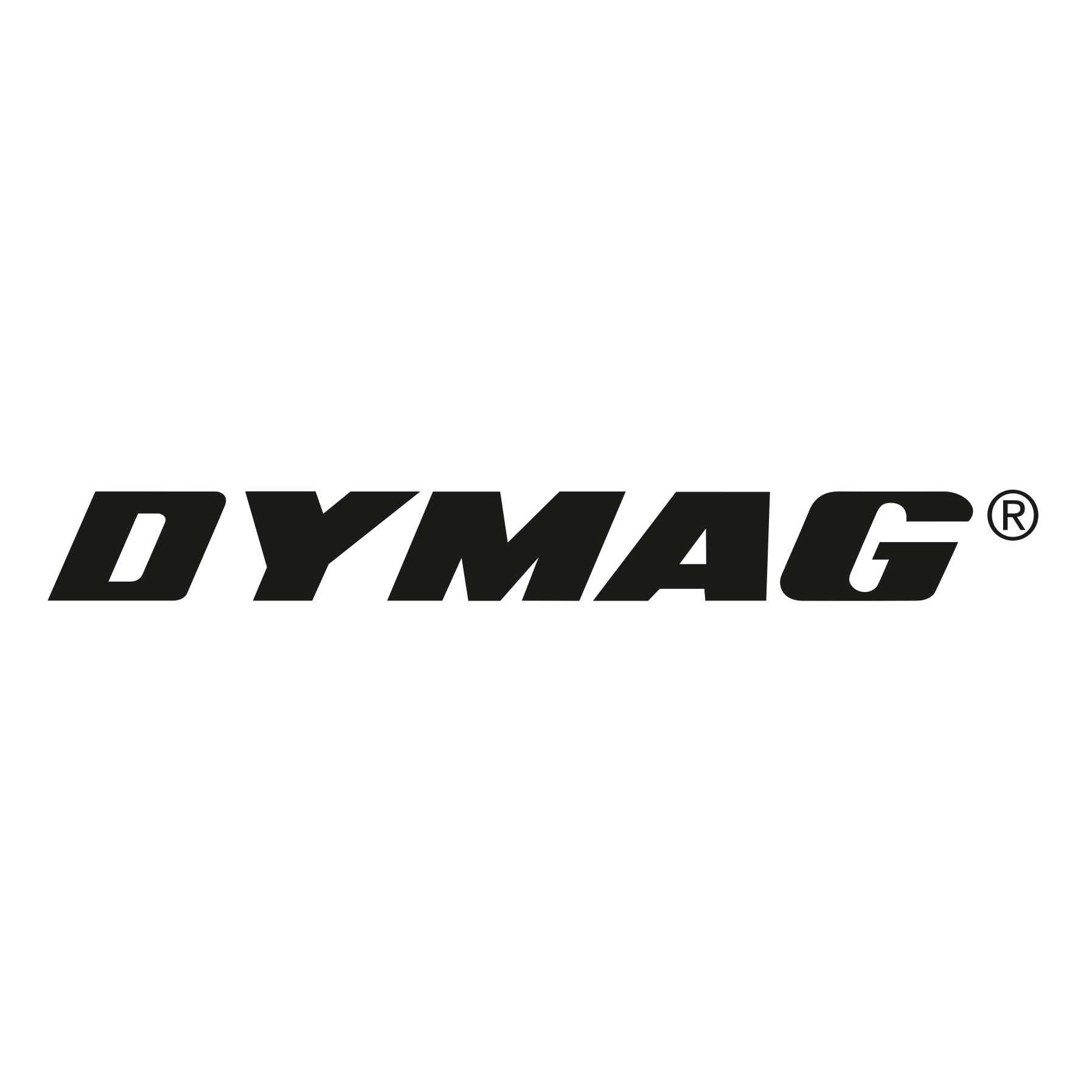 white dymag compact black logo