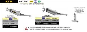 ktm 890 adventure r 2021 2022 2023 arrow exhaust (copy)