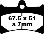 Moto Guzzi Quota 1000 EFI 1992-1997 EBC Front FA-HH Series Brake Pads FA126HH