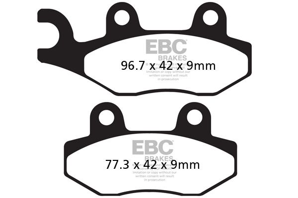 Fits Suzuki AN 400 2007-2022 EBC Front SFA-HH Brake Pads SFA228HH + SFA197HH