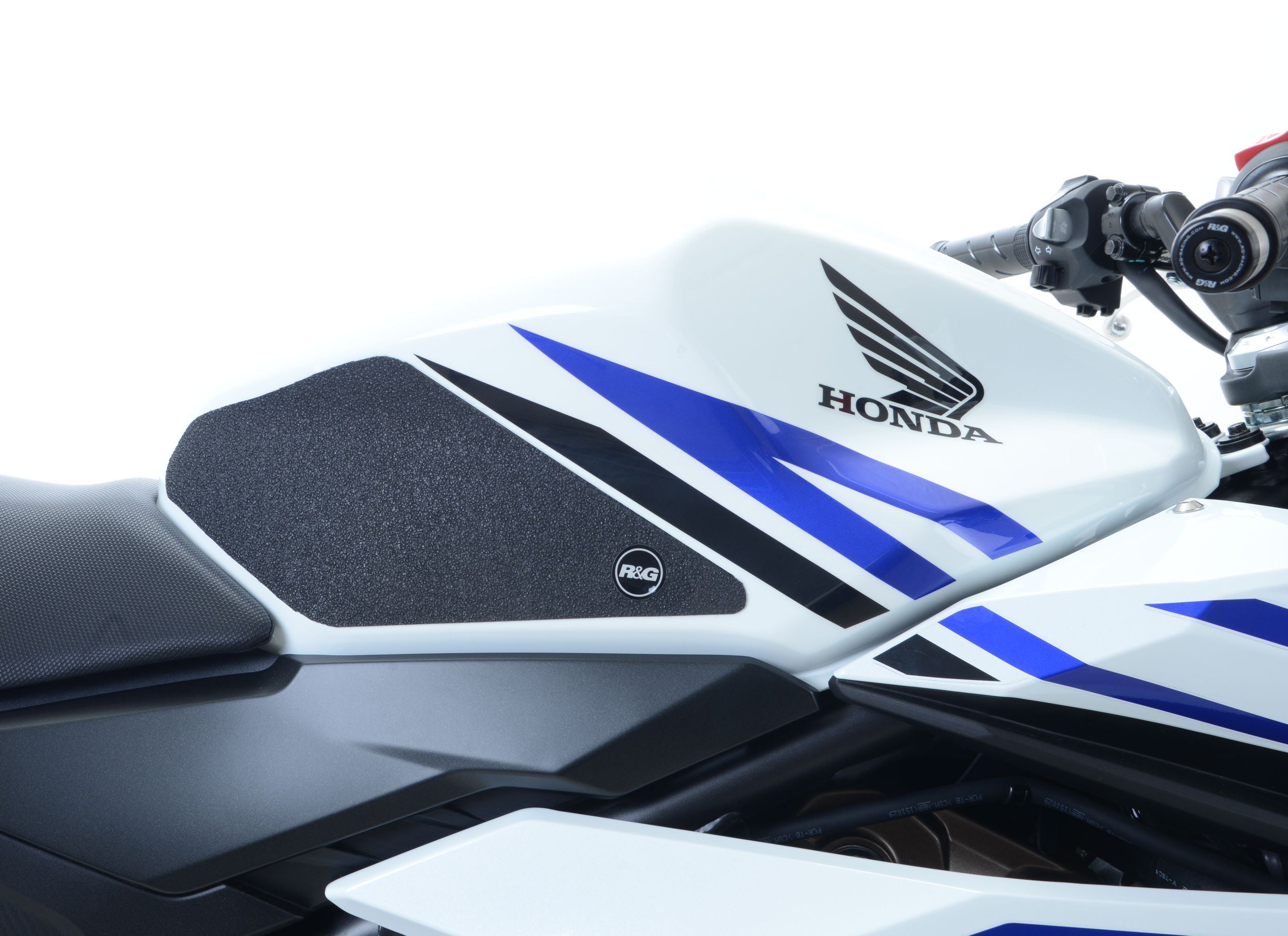 Honda CBR500R 2016-2023 R&G Tank Traction Grips EZRG331BL