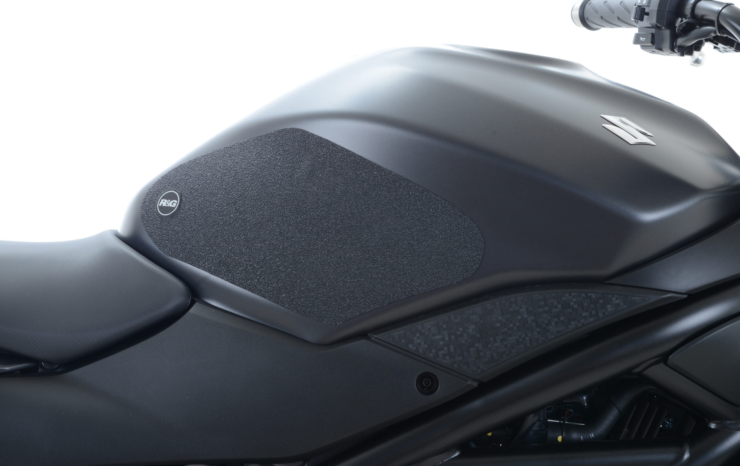 Suzuki SV650 Unfaired 2018 R&G Tank Traction Grips EZRG724BL