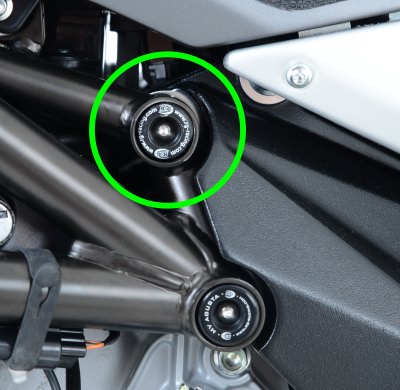 MV Agusta Rivale 800 2014-2018 R&G Frame Plug FI0078BK