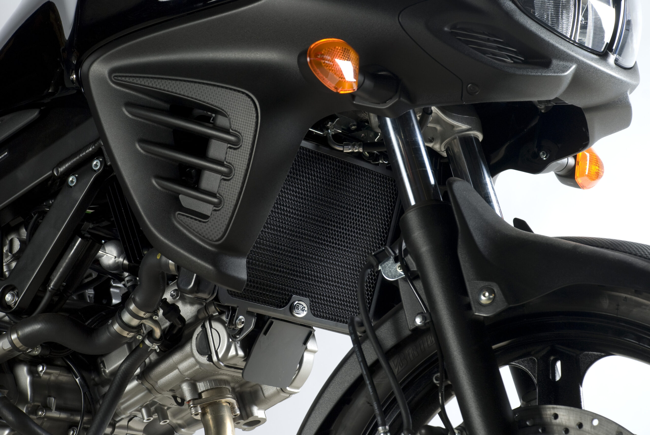 Suzuki DL650 V-Strom 2013-2014 R&G Radiator Guard (Aluminium) RAD0112BK