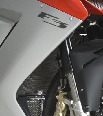 MV Agusta F3 800 2013-2023 R&G Radiator Guard (Aluminium) RAD0129BK
