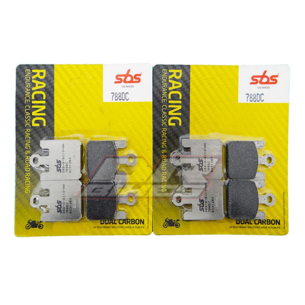 Kawasaki ZX-6RR Ninja 2003 - 2006 SBS Dual Carbon Front Brake Pads 788DC