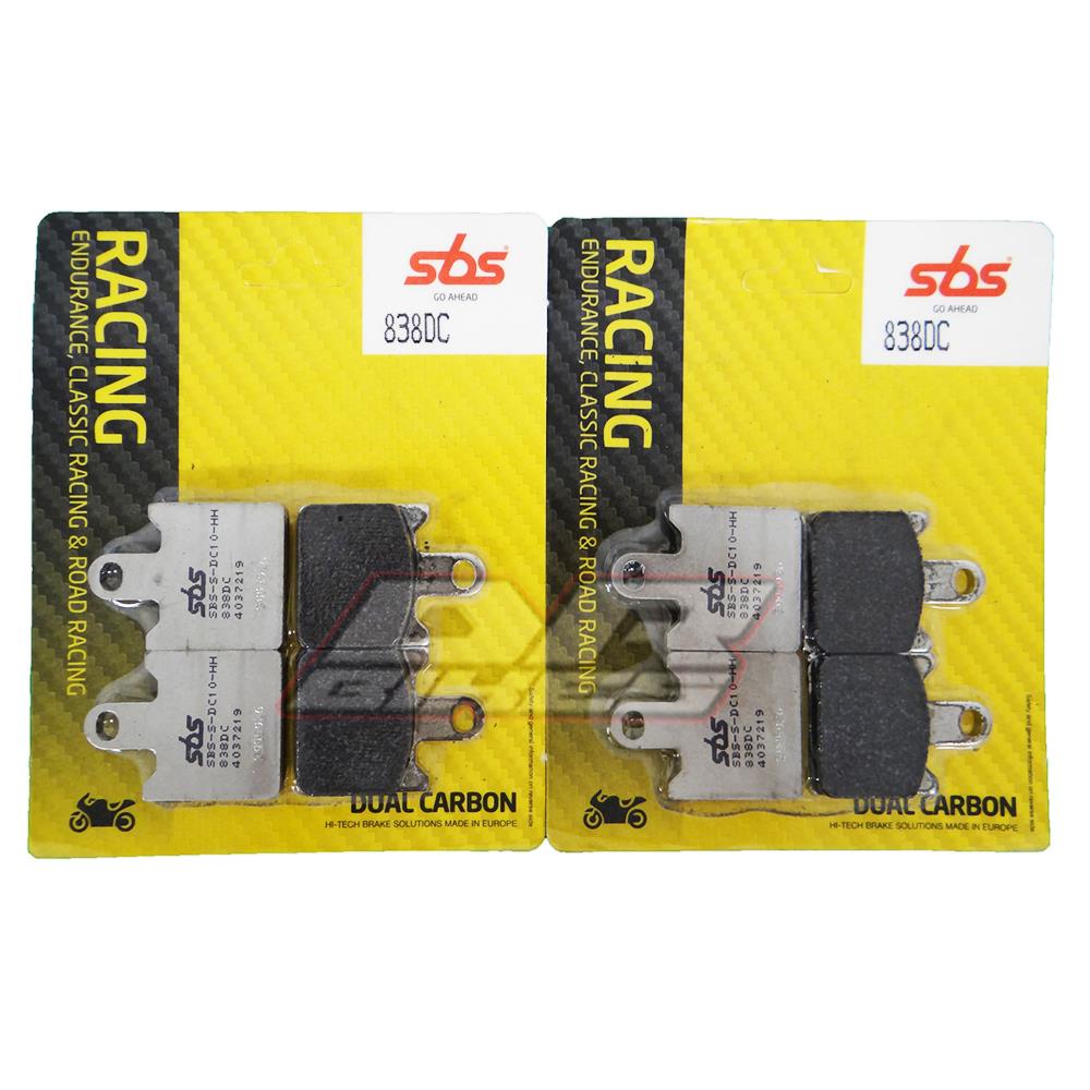Kawasaki ZX6R 2007 2008 P7F P8F SBS Dual Carbon Front Brake Pads 838DC