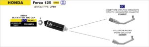 honda forza 125 2018 2019 2020 arrow exhaust