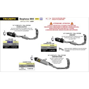 triumph daytona 660 2024 arrow exhaust