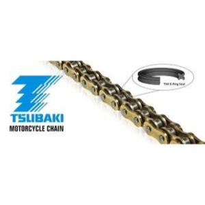 white tsubaki 520 racing pro gold chain 520 120