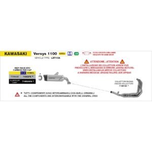 kawasaki versys 1100 euro 5 2025 arrow exhaust