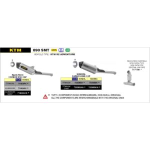ktm 890 smt 2023 2024 arrow exhaust