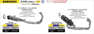 kawasaki z650 / ninja 650 2017 2018 2019 2020 arrow exhaust (copy)