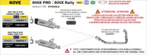 kove 800x pro euro 5 2024 arrow exhaust (copy)