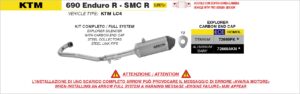 ktm 690 smc r 2021 2022 2023 2024 (euro5) arrow exhaust (copy)