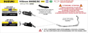 suzuki v strom 800DE/SE 2025 arrow exhaust