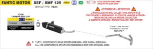 fantic xef/xmf125 2025 2026 arrow exhaust