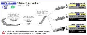BMW R Nine T Scrambler 2016 2017 2018 2019 2020 Arrow Exhaust