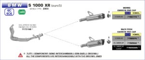 BMW S1000XR 2020 2021 2022 2023 Arrow Exhaust