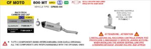 CFMoto 800MT (Euro 5+) 2025 Arrow Exhaust