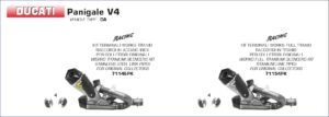 Ducati Panigale V4 2018 2019 2020 2021 2022 2023 2024 Arrow Exhaust