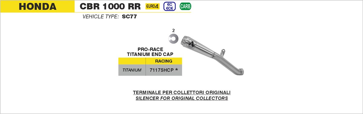 Honda CBR1000RR / SP 2017 2018 2019 Arrow Exhaust