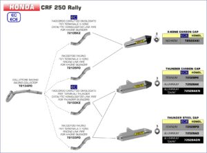 Honda CRF250 Rally 2017 2018 Arrow Exhaust