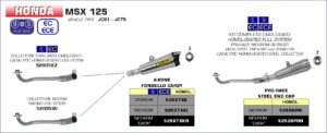 Honda MSX125 Grom 2021 2022 2023 2024 Arrow Exhaust