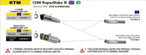 KTM 1290 Super Duke / R 2014 2015 2016 Arrow Exhaust