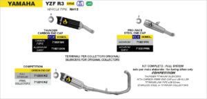 Yamaha YZF-R3 2017 2018 Arrow Exhaust