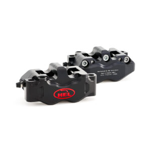 hel v1 108mm solid billet 4 piston front radial brake calipers black